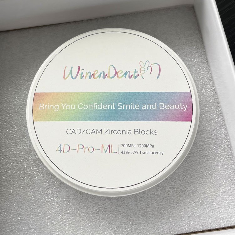 Factory Supply 4D-Pro-ML Multilayer 10mm Transparency Dental Zirconia Blocks Dental Lab Use