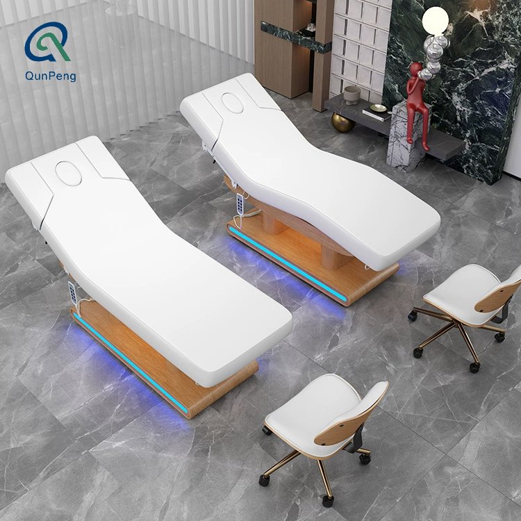 Qunpeng Newest Massage Table Salon Spa Bed Electric Facial Beauty Salon Equipment Facial Massage Bed