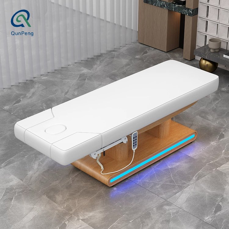 Qunpeng Newest Massage Table Salon Spa Bed Electric Facial Beauty Salon Equipment Facial Massage Bed