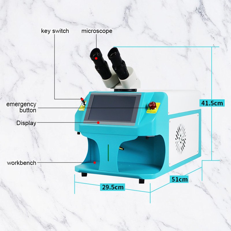 Portable Desktop Touch Screen Micro laser welders 150w jewelry spot welding machine for Soldering Gold Silver Denture dental