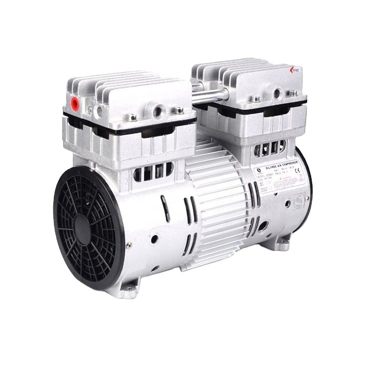 Factory price 750w 120L/min 8bar AC Compressor Piston Silent dental oilless air compressor pump for medical equipment