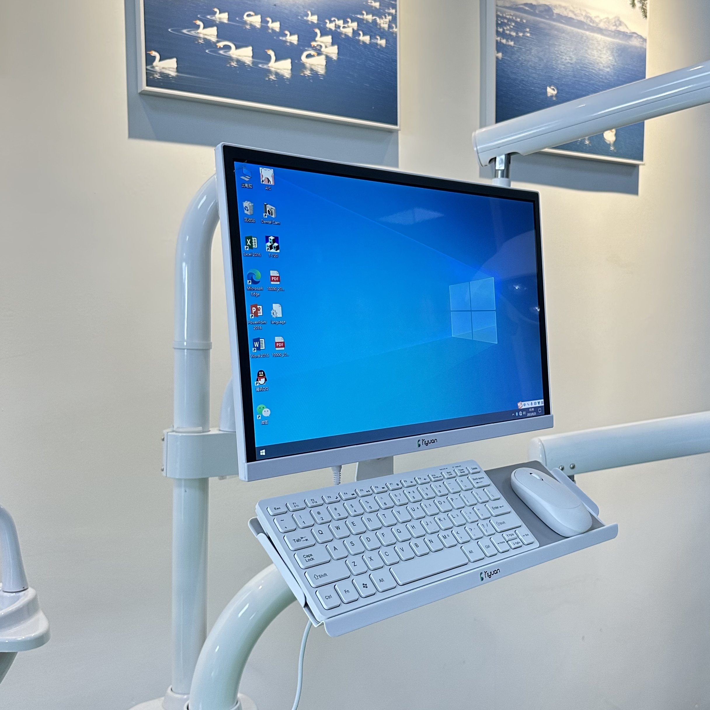 Dental Endoscopes Factory Manufacturer Oral Endoscopy Equipment Dental Clinic Computerized All-in-One 19" with Monitor Handle