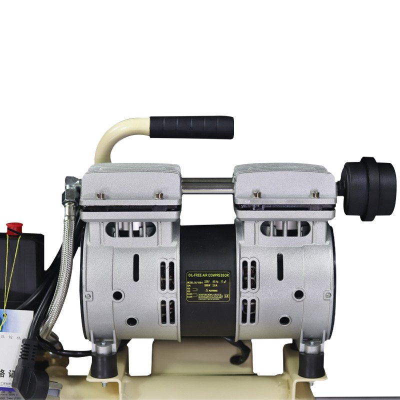 Silent 8bar 550w 750w 800w 980w 1100w small dental air- compressors oil free portable air compressor tank 8l 30l 50l 65l