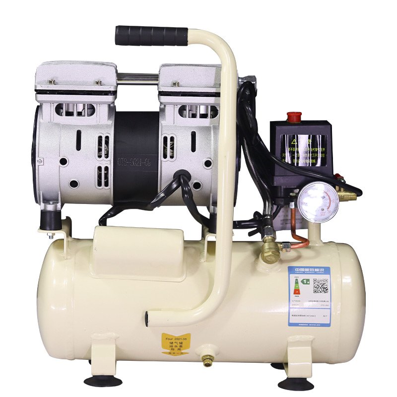 Silent 8bar 550w 750w 800w 980w 1100w small dental air- compressors oil free portable air compressor tank 8l 30l 50l 65l