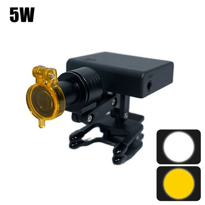 5W Headlight Headlamp Portable With Optical Filter and Wireless Battery For Dental Loupes Lab Dental Surgical LED Headlight