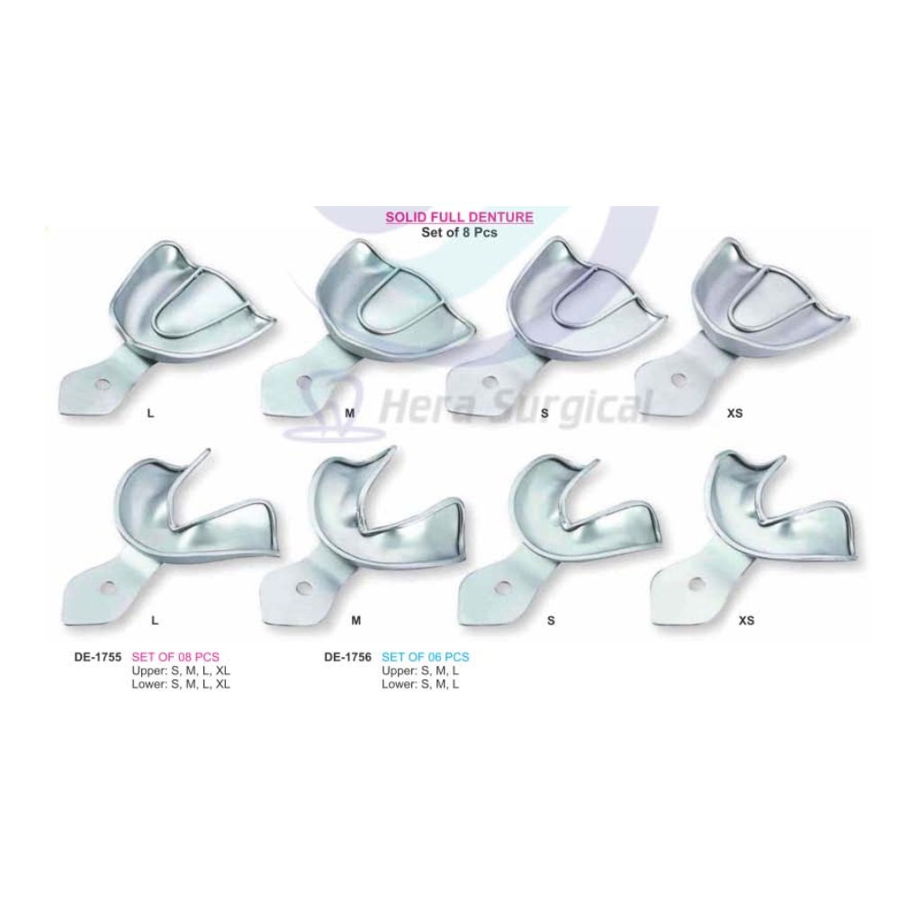 Hot sale dental equipment dental impression kit Solid Full Denture Set of 8 Pcs dental implant implantology instrument