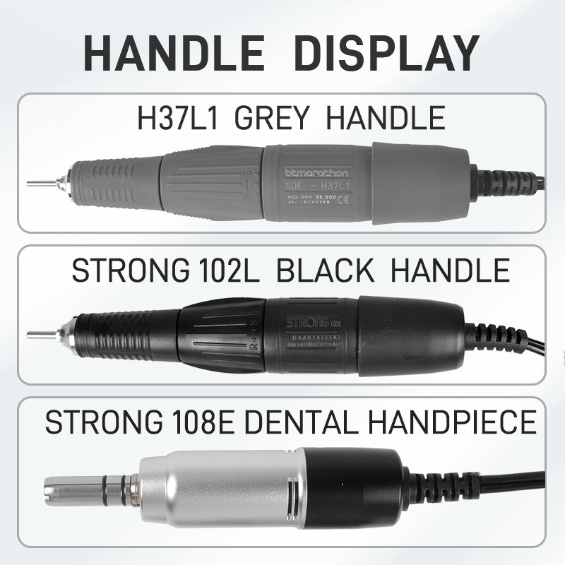 2027 AT-CM-046 strong 211 with SH37LN 45000rpm Handpiece dental lab micromotor manicure equipment portable nail drill