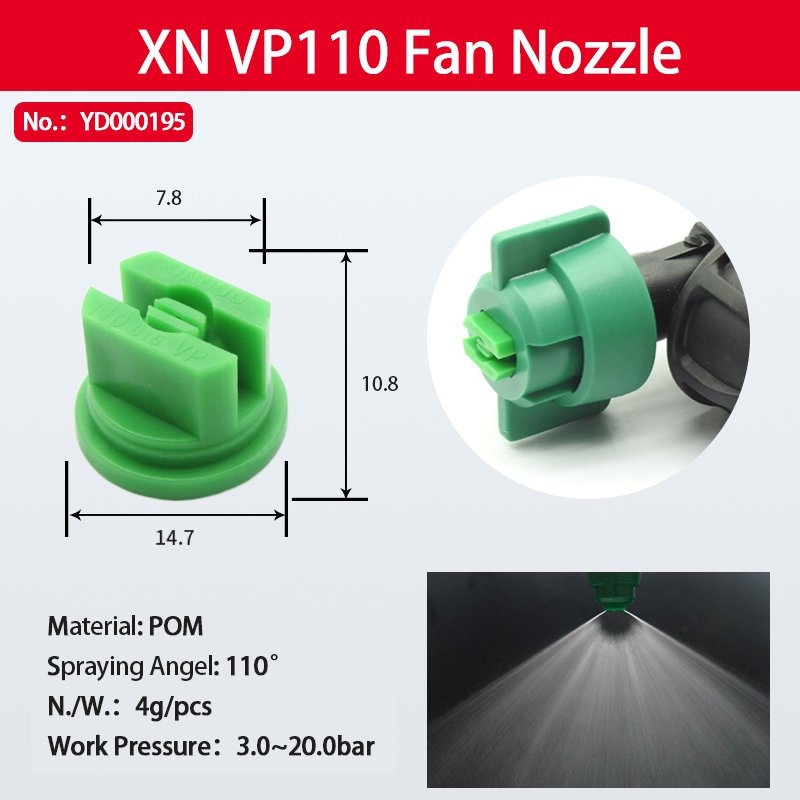 110 Degree Teejet Nozzle Agricultural Sprayer Plastic Flat Fan Tips Garden Boom Sprayer Nozzle