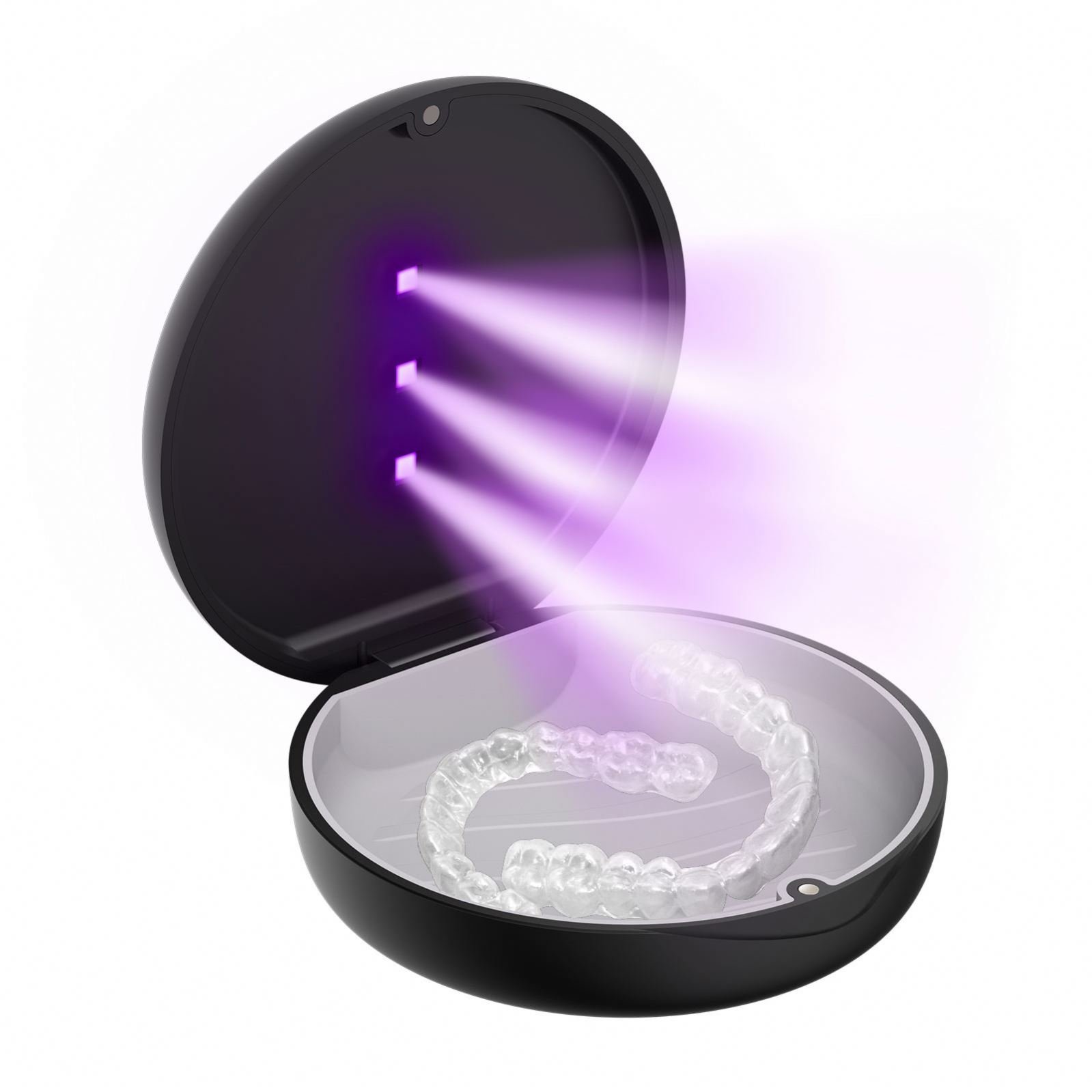 Best Selling Aligner Retainer Case UVC Braces Sanitizer Box Dental Braces Case Slim Battery Powered for Aligner