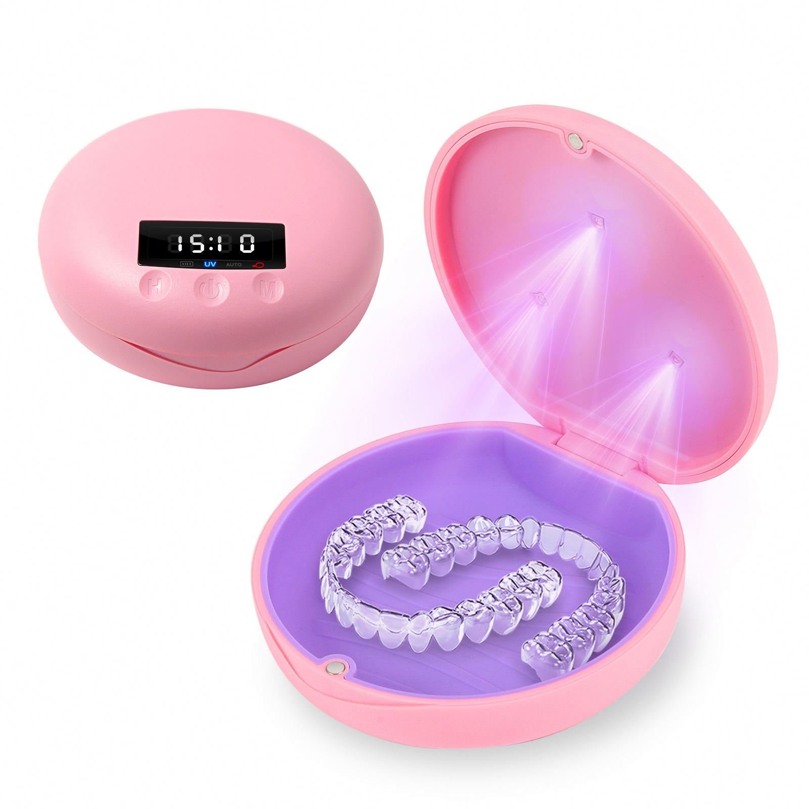 Wholesale Orthodontic Retainer Case UV Sterilizer Box Invisible Braces for Invisalign Aligner Retainer Holder