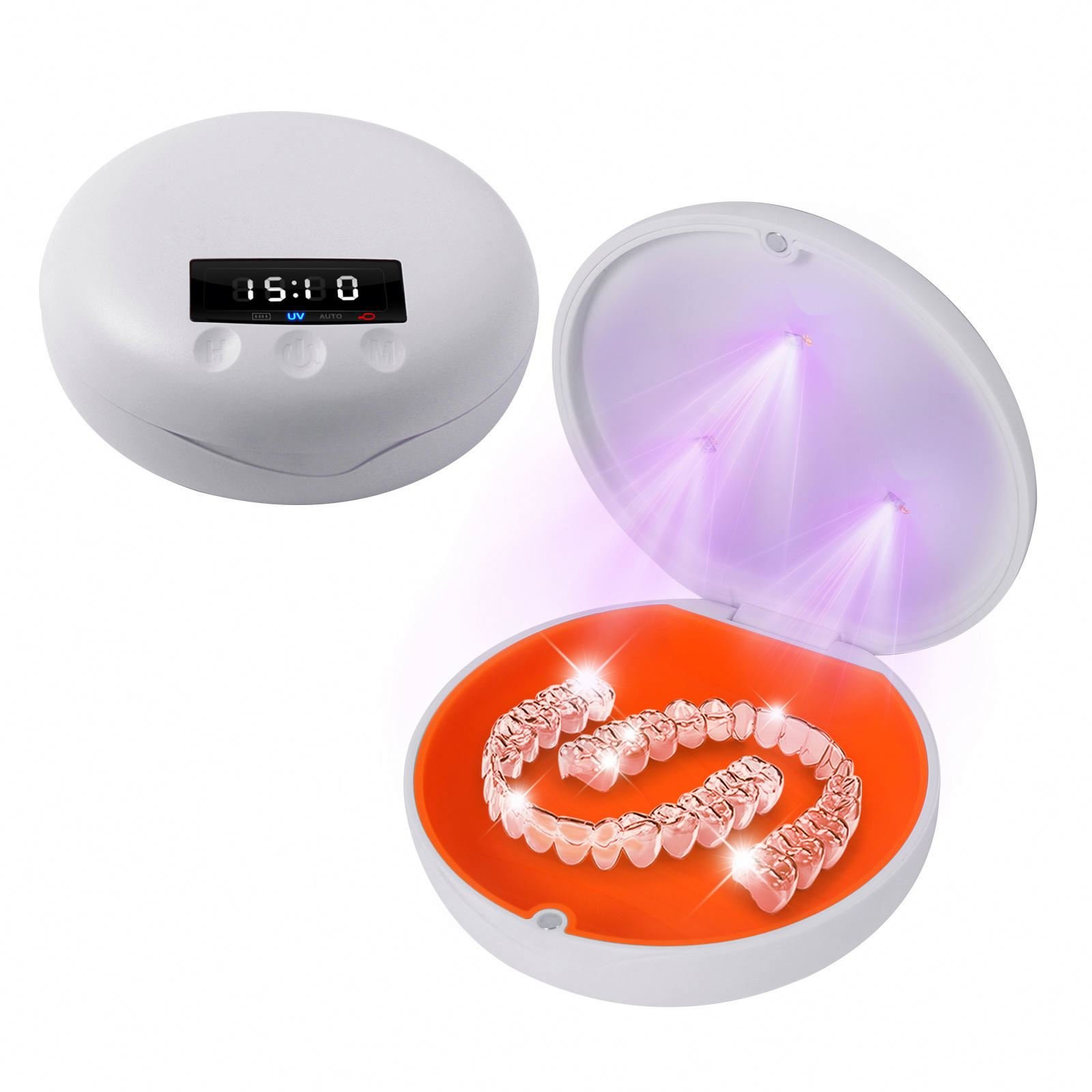 Wholesale Orthodontic Retainer Case UV Sterilizer Box Invisible Braces for Invisalign Aligner Retainer Holder