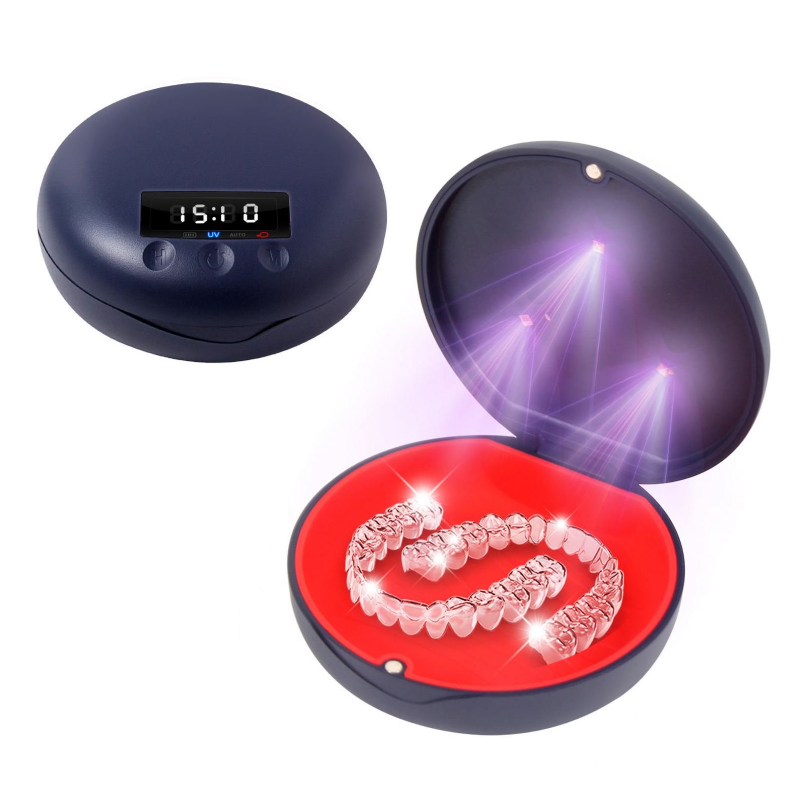 Wholesale Orthodontic Retainer Case UV Sterilizer Box Invisible Braces for Invisalign Aligner Retainer Holder