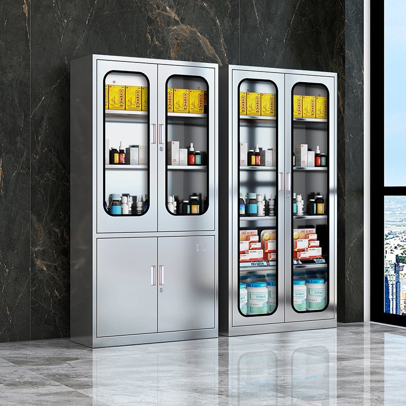 China Supply Hospital Pharma Stainless Steel Medical Medical Room Cabinet Dental Medical Big Cabinet