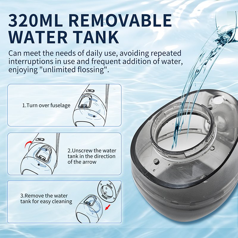 Oral Irrigator Oem/odm Wholesale Portable Dental Water Flosser With Waterproof Design 320ml Water Tank Best Selling