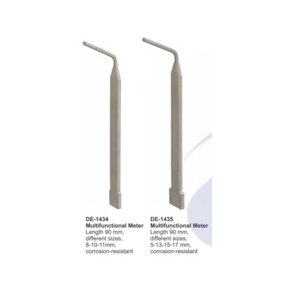 Corrosion-Resistant 90 mm Multifunctional Dental Implant Gauges Manual Power Source Steel Material