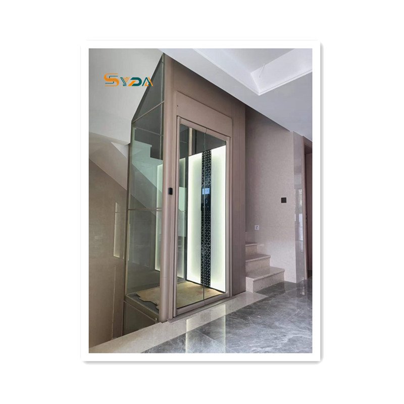 Two-stores domestic lift cheap home elevator construction elevator commercial elevator for home small buildings with glasses