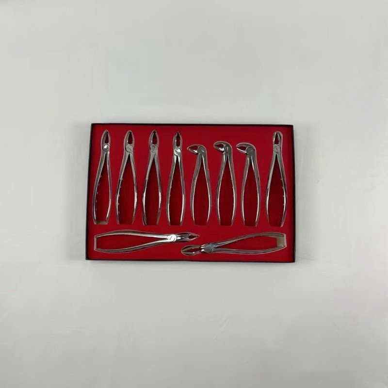Dental Adult Dental clamp set 10pcs in set stainless steel instruments minimally invasive tooth extraction instruments and tools