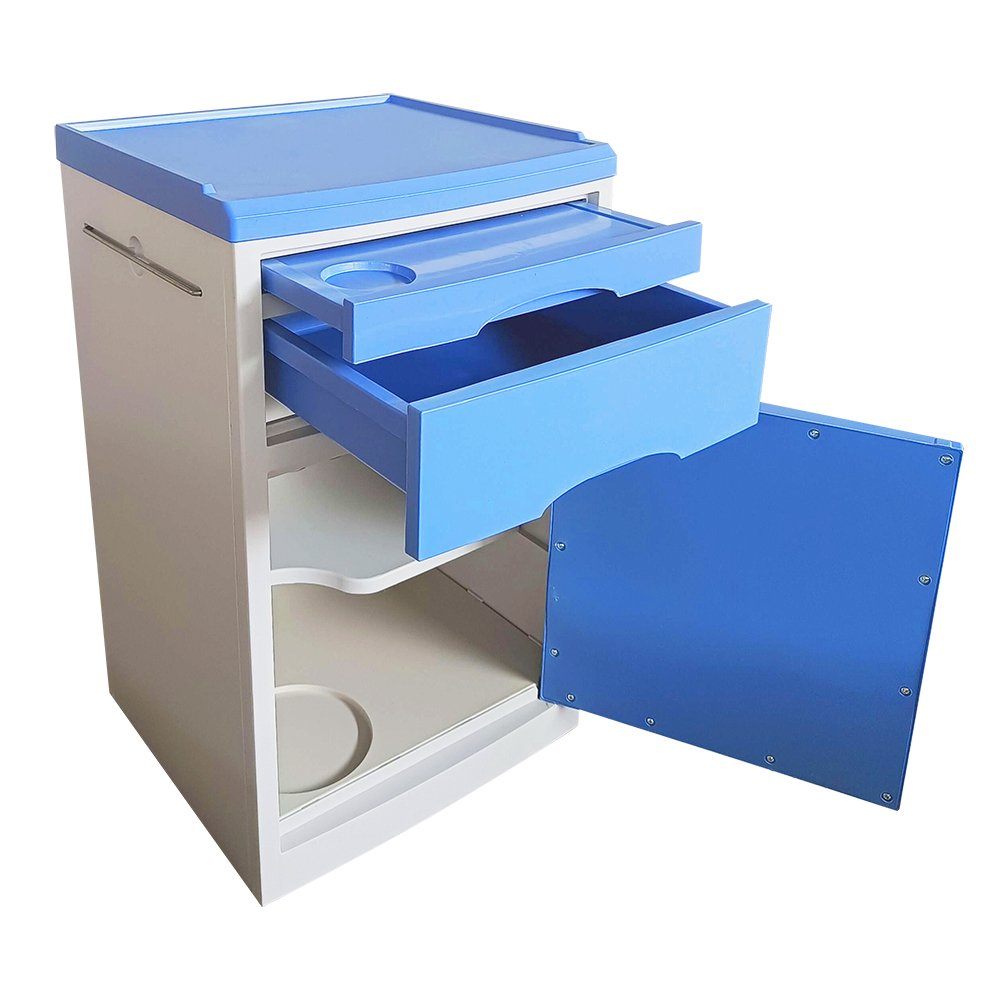 YFZ017 Hospital ABS Bedside Cabinet Patient Room Bedside Table Plastic