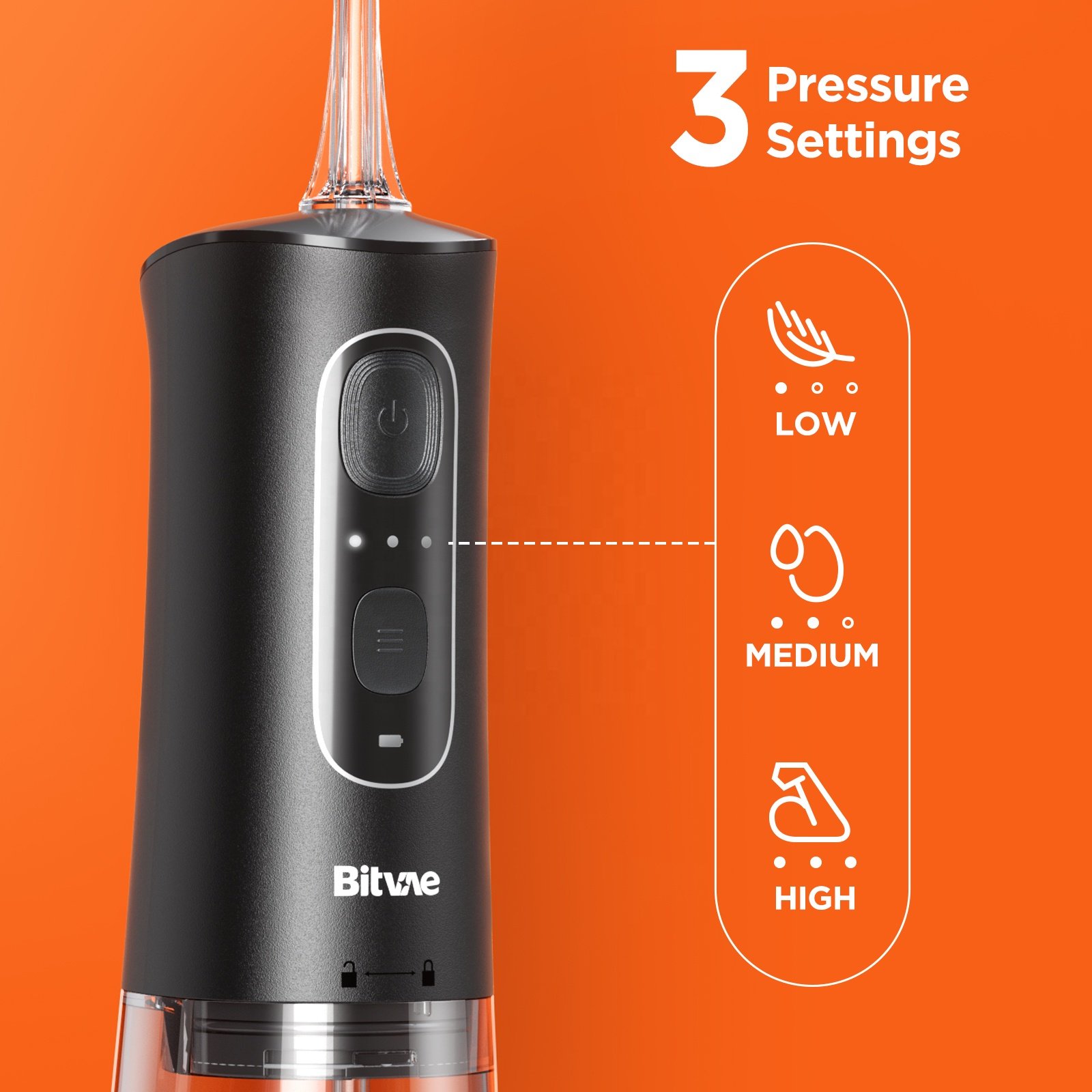 Bitvae BV C2 260ml Water Tank Water Flosser Oral Irrigator with 6 Nozzles