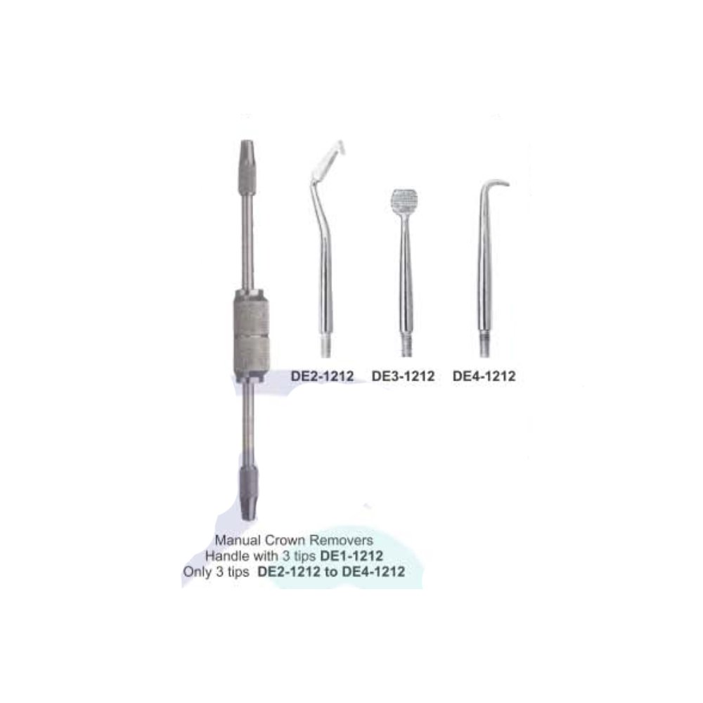 Crown Remover Manual Crown Remover Handle with 3 tips Stainless Steel Other dental equipments