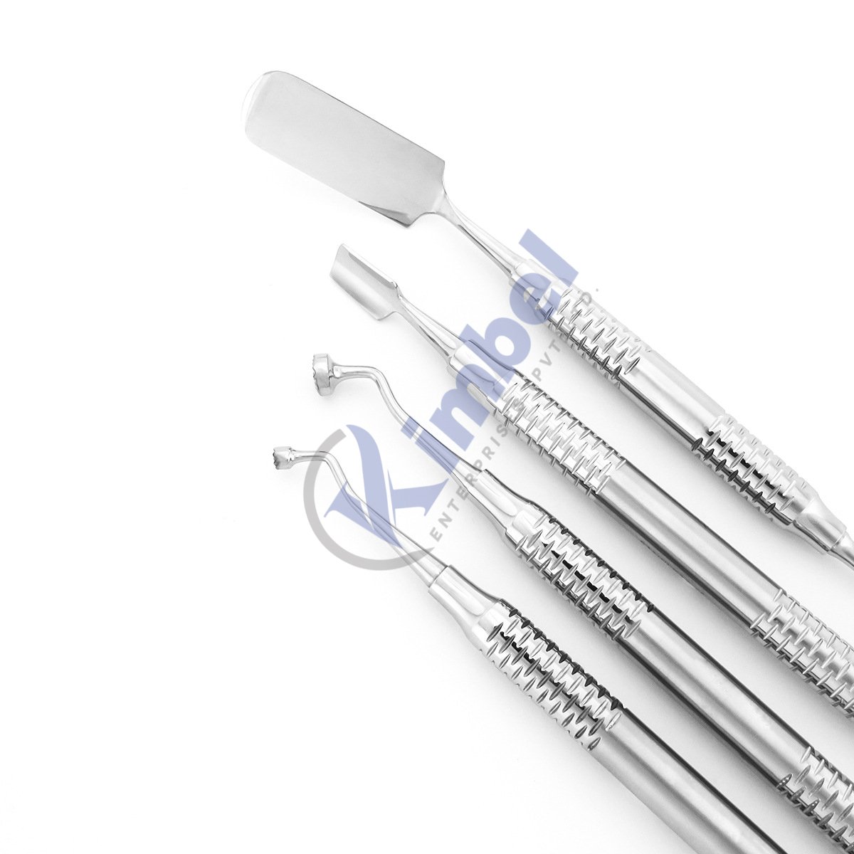 Silicon Handle periodontal gracey curette set with medium size tray dental filling and cleaning instruments