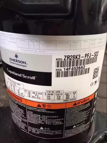 ZR28K3-PFJ-522 ZR28K3-TFD-522 ZR28K3E-TFD-522 ZR28K3E-PFJ-522 COPELAND COMPRESSOR SCROLL COMPRESSOR AIR COMPRESSOR