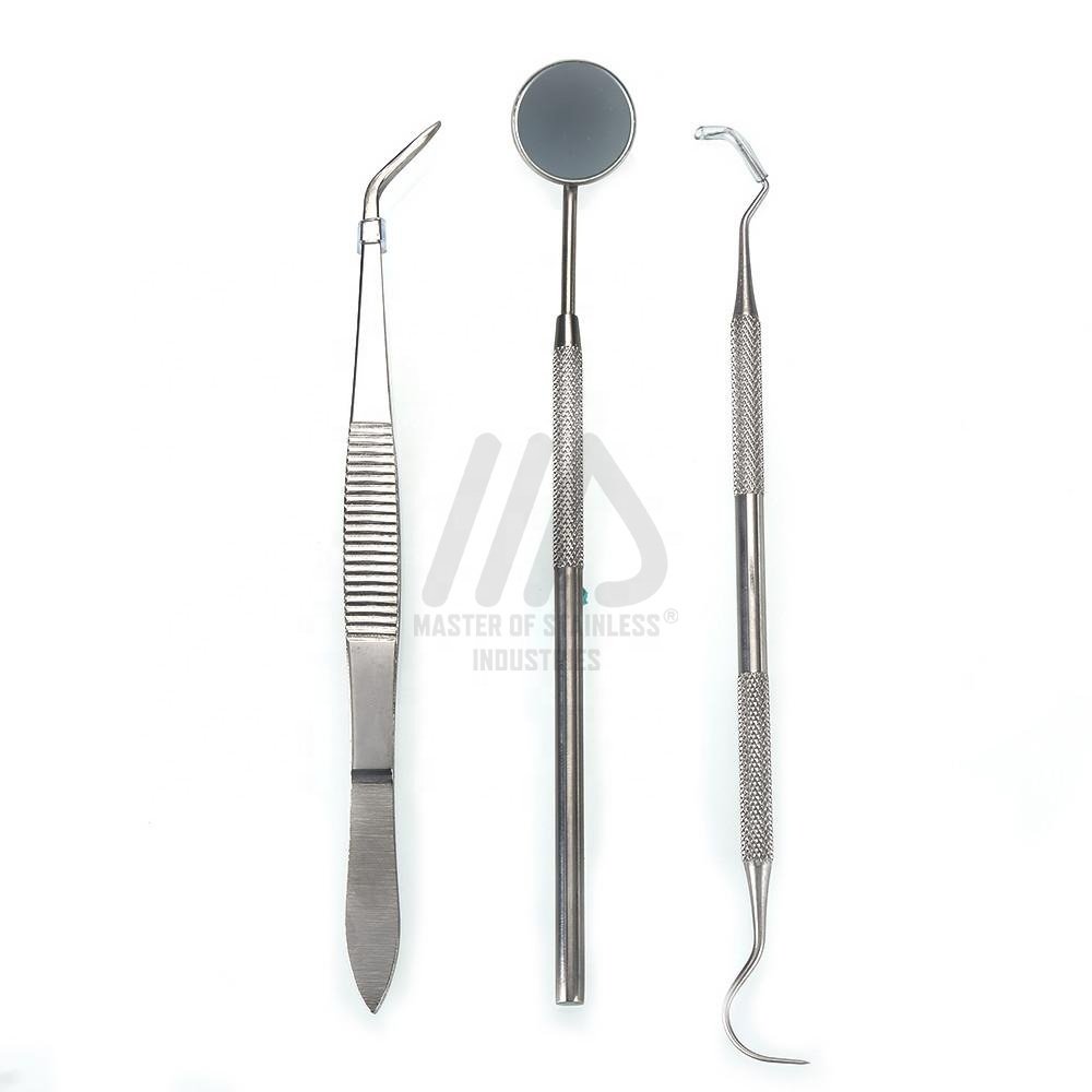 Master essential Dental instruments general oral examination set of 3 pieces surgical dental Equipments by Master industries PK