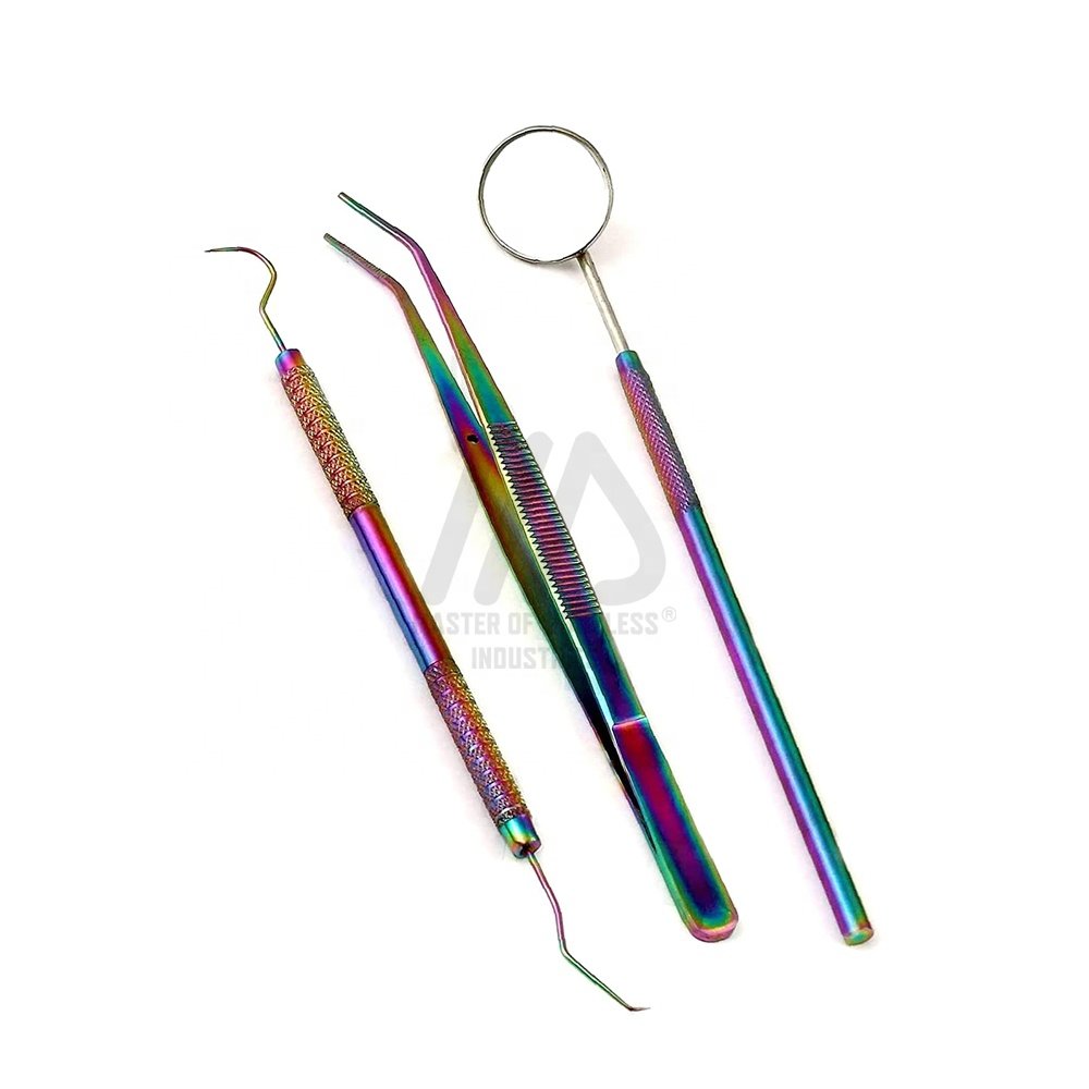 Master essential Dental instruments general oral examination set of 3 pieces surgical dental Equipments by Master industries PK