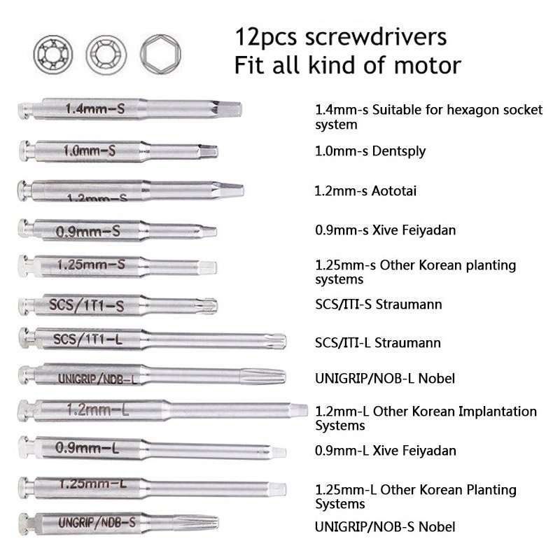 torque wrench handpiece 12pcs Screwdriver Surgical dental implants kit other dental equipment