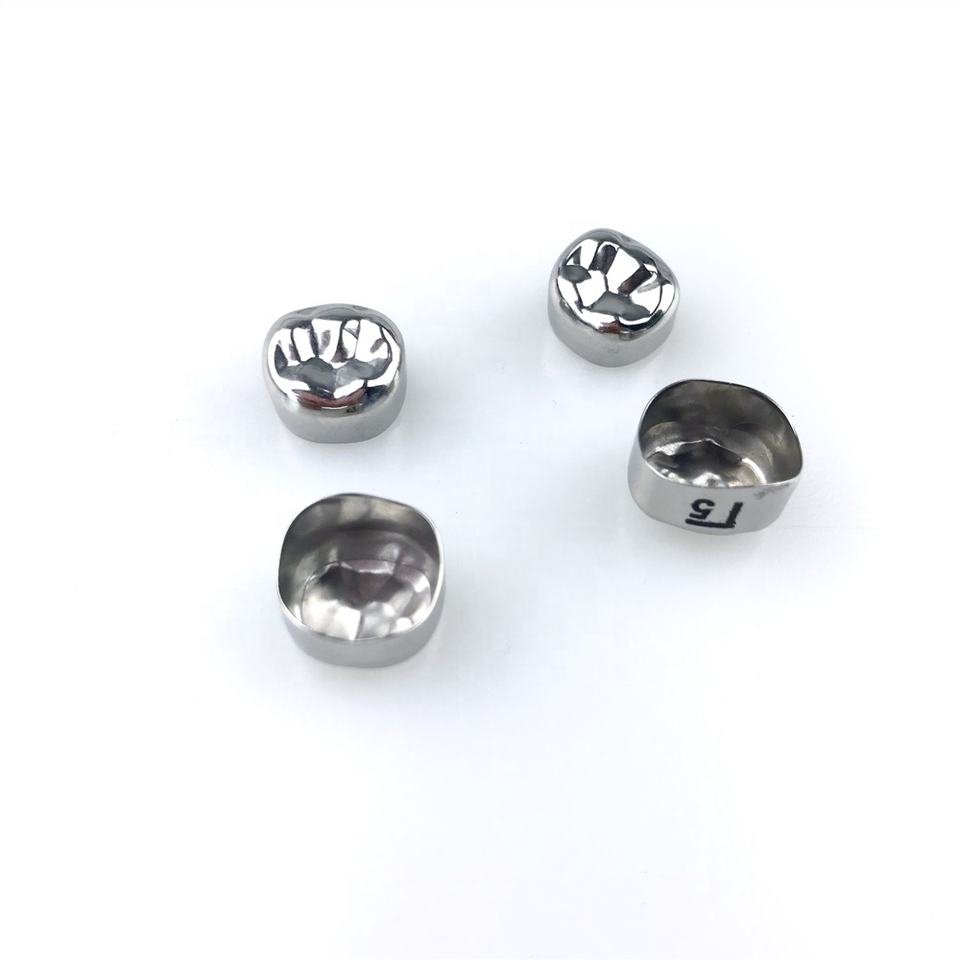 China factory UM Dental Orthodontic Primary Kids Molar Crown Teeth stainless steel material 5pcs/box