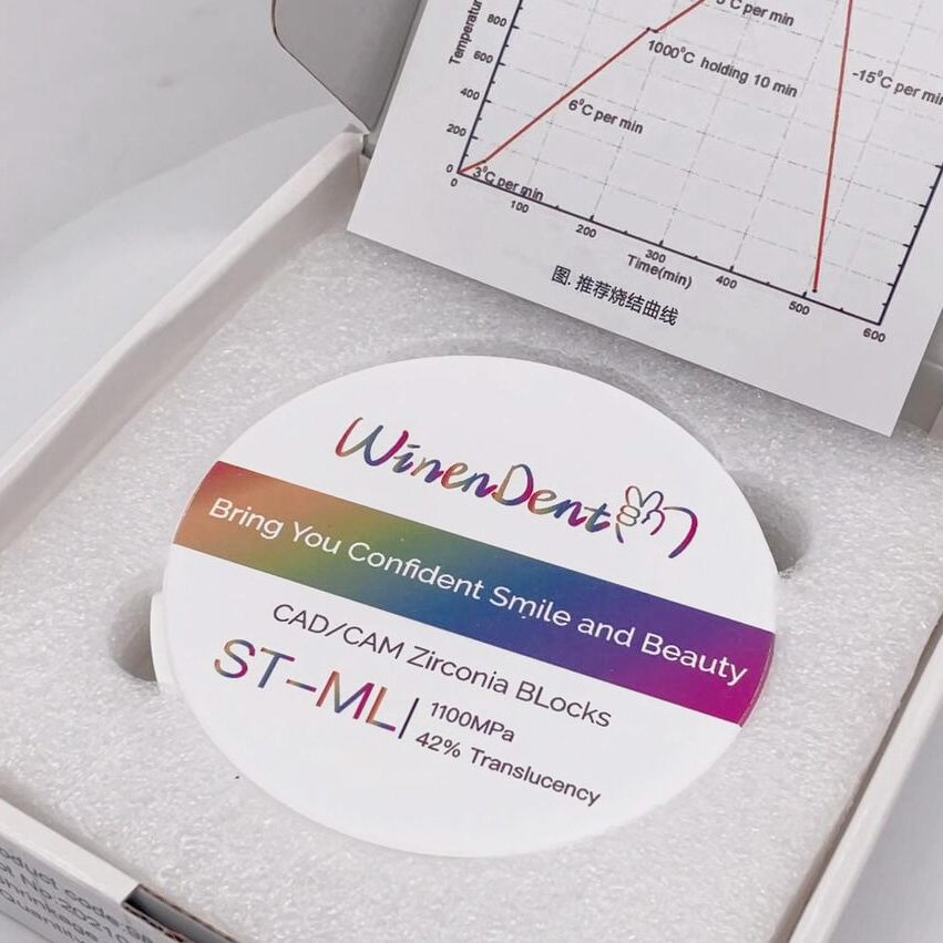 ST-ML 98MM 20MM 42% high translucency dental zirconia block teeth restoration with factory price