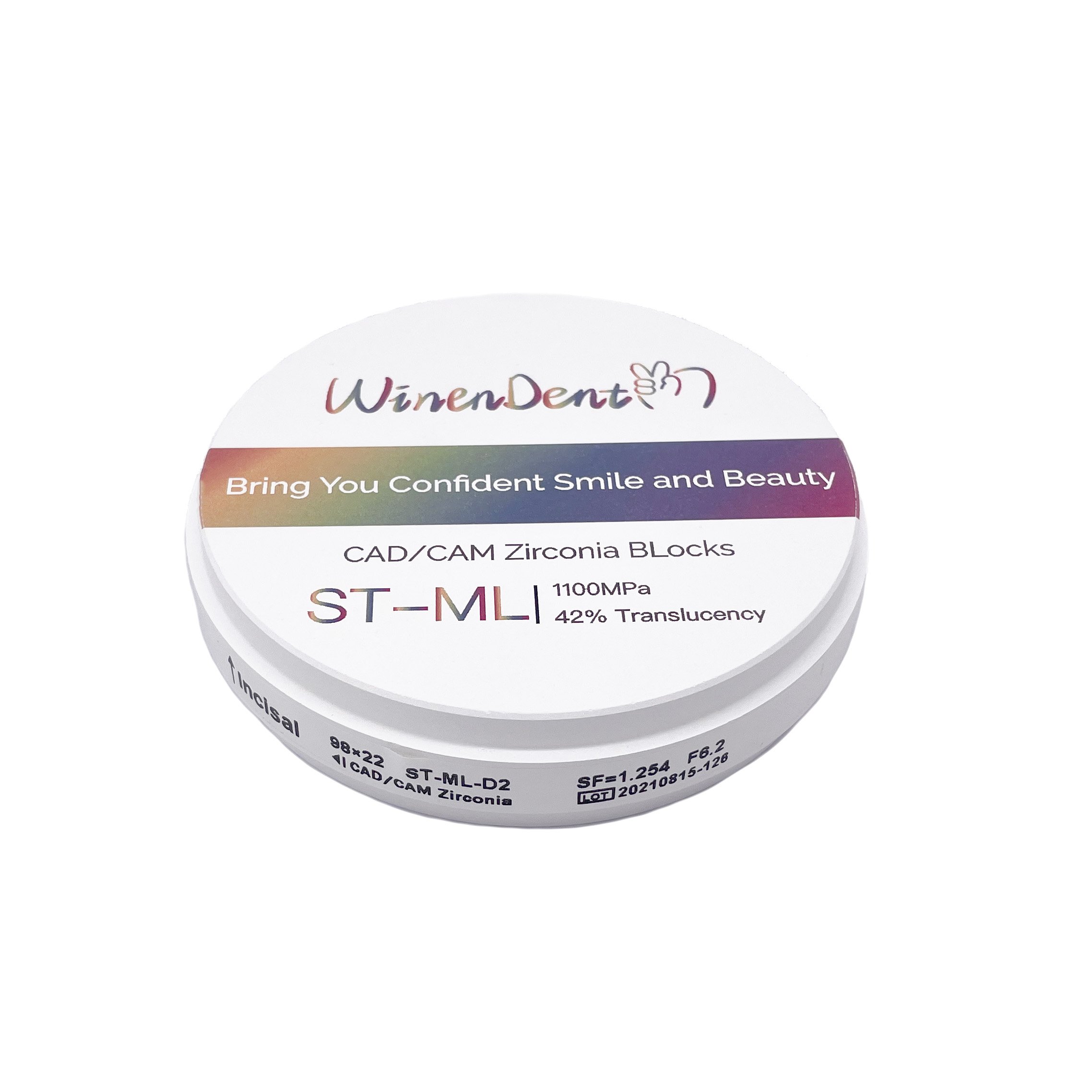 ST-ML 98MM 20MM 42% high translucency dental zirconia block teeth restoration with factory price