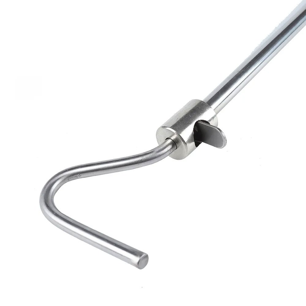 Pig Holder Catcher Pole S shape Handle Stainless Steel | Veterinary Livestock Animal Restraining Tool OEM Private Label