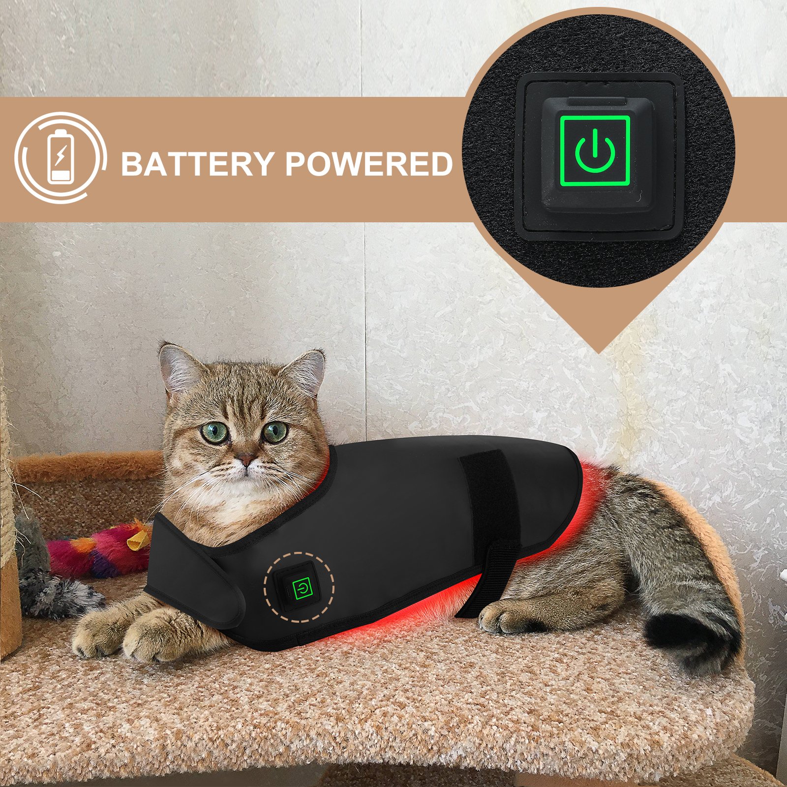 Veterinary Use Red Light LED Therapy Physiotherapy Equipment For Pet Pain Relief Pain Reduce Light Therapy Coat For Dogs