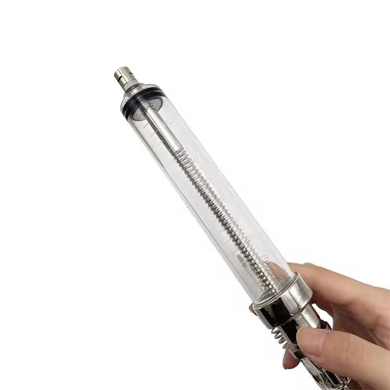 Semi Automatic 50ml Veterinary Adjustable Continuous Pistol Syringe Animal Poultry Injector
