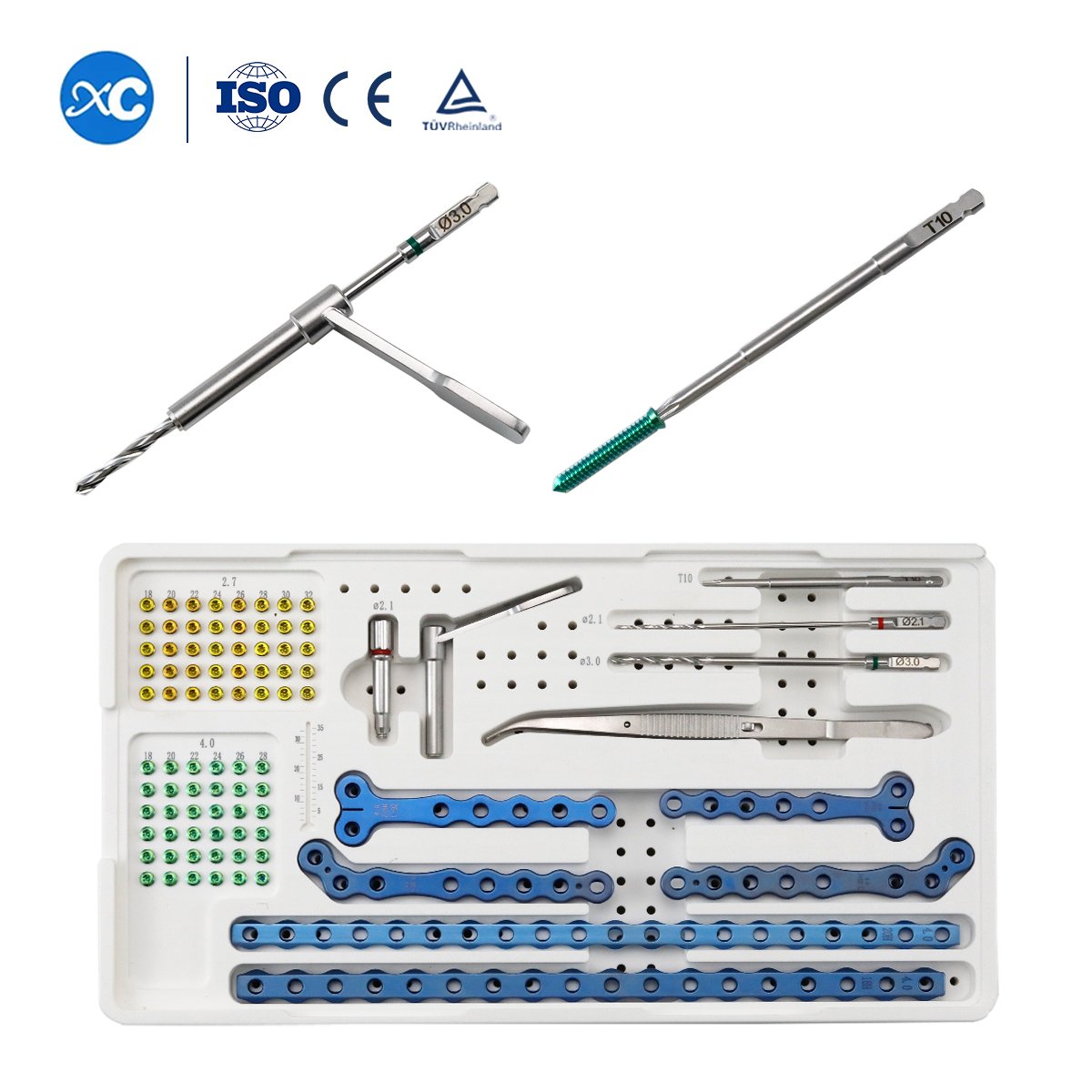 Advanced Locking Plate System 1.6/2.4/3.2/4.0mm ALPS Veterinary Orthopaedic Instrument Kit Set For Vet Animal Surgical Surgery//