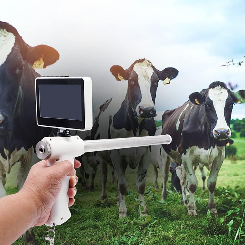 Portable digital visual artificial insemination gun for cow cattle visual semen infusion system cattle insemination gun