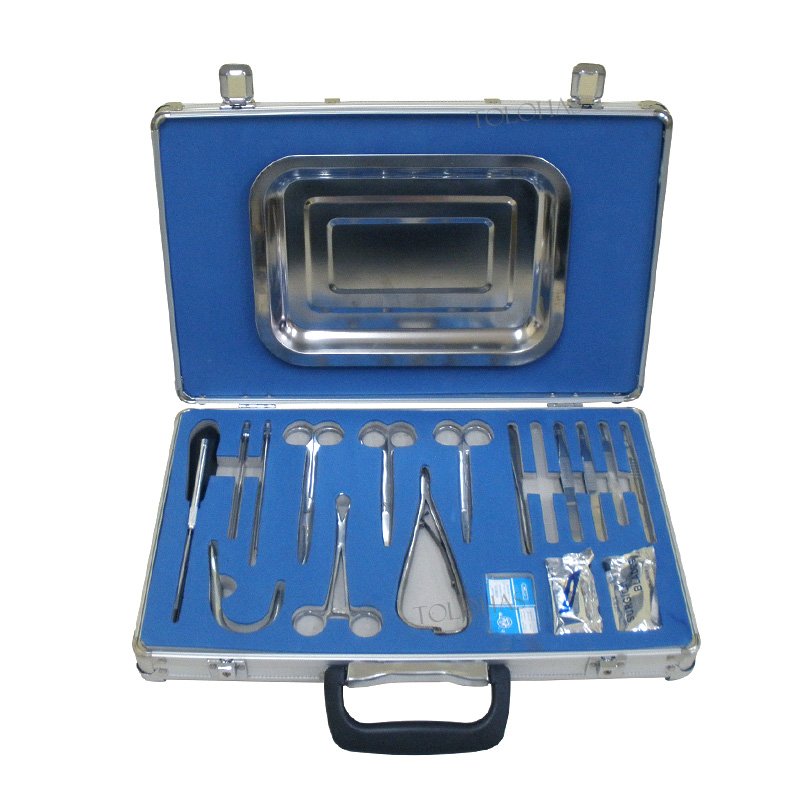 LHWSS1 Veterinary surgical basic kit high quality vet small animal operating instrument set