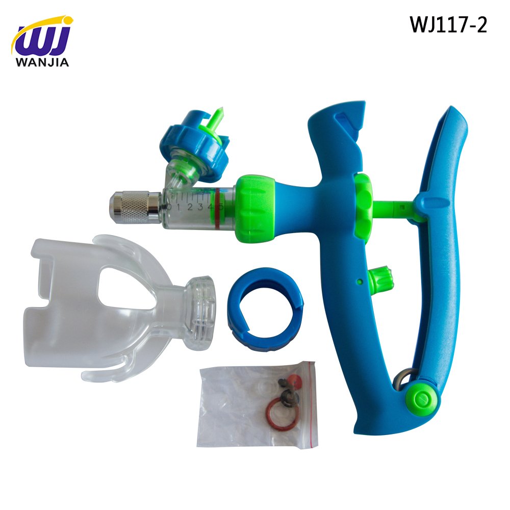WJ117 veterinary accurate 5/10ml automatic syringe , veterinary syringe gun, vaccine injection for pig cattle sheep