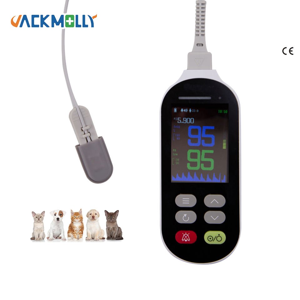 JM-70H handheld veterinary Pulse Measuring Meter Pulse vet hospital Use oximeter for pet animal Blood Oxygen Saturation Monitor
