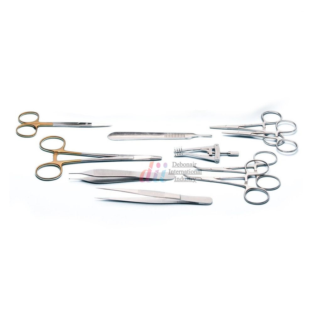 Exotic Animal Veterinary Surgical Kit Stainless Steel Surgical Veterinary Instruments Animal Dissecting Set Sterilization Box CE