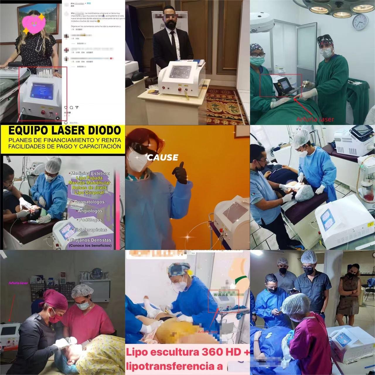 Portable surgical laser veterinary semiconductor laser therapy instrument for animals