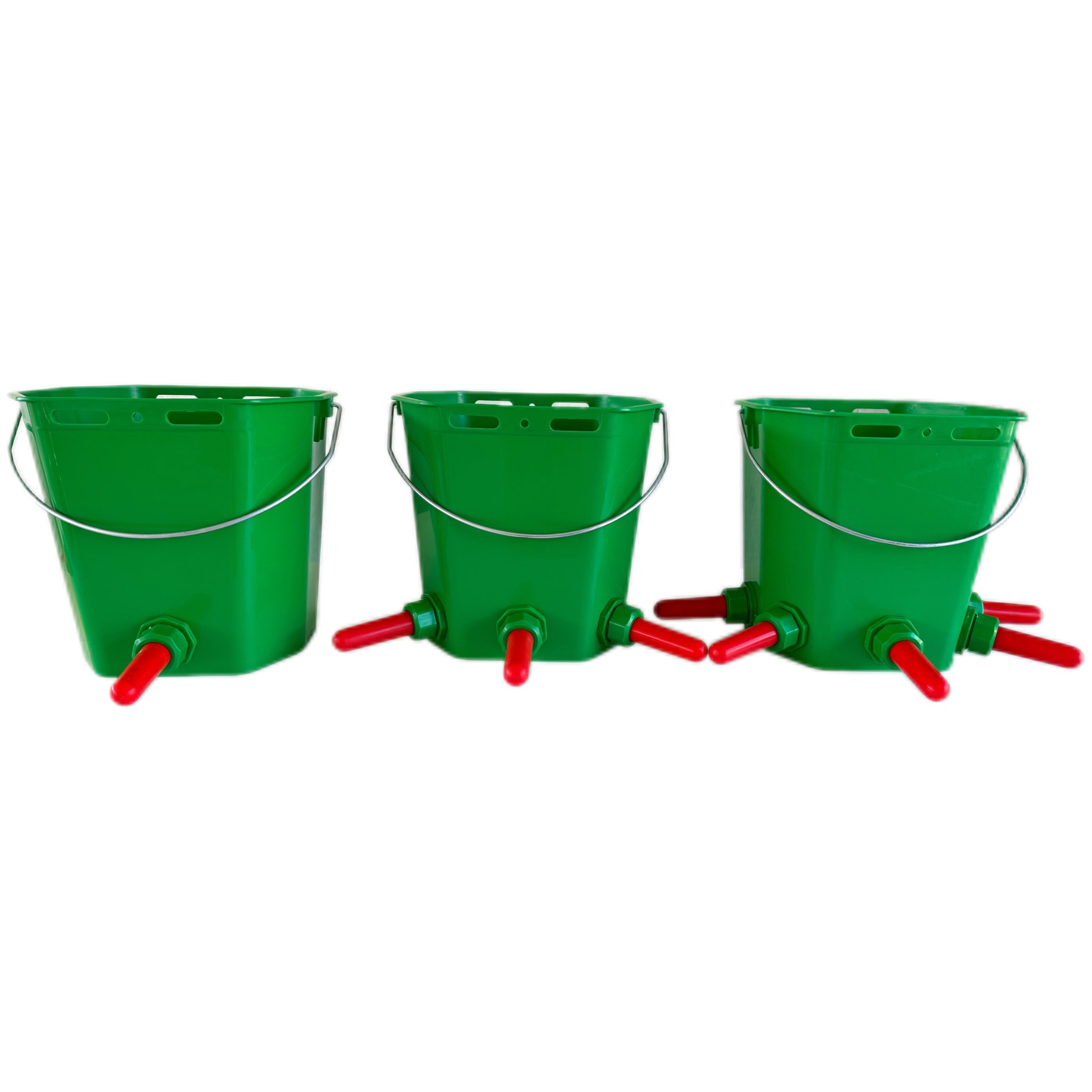 12L Farm Plastic Pacifier Feeding Bucket with 5 Pacifiers Veterinary Instrument for Calves Lambs Sheep Goats