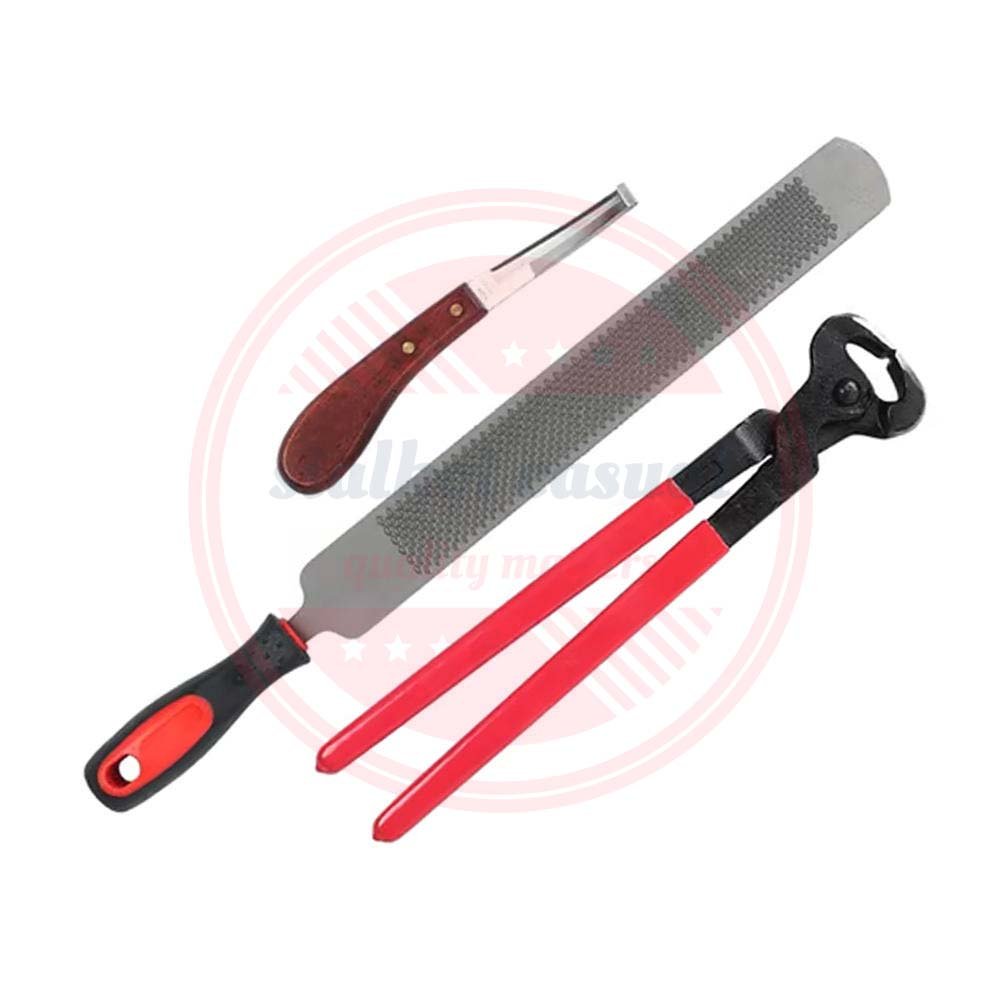 High Quality Professional Veterinary Instruments Farrier Tools 3 Pcs Farrier Hoof Kit Veterinary Instruments Set