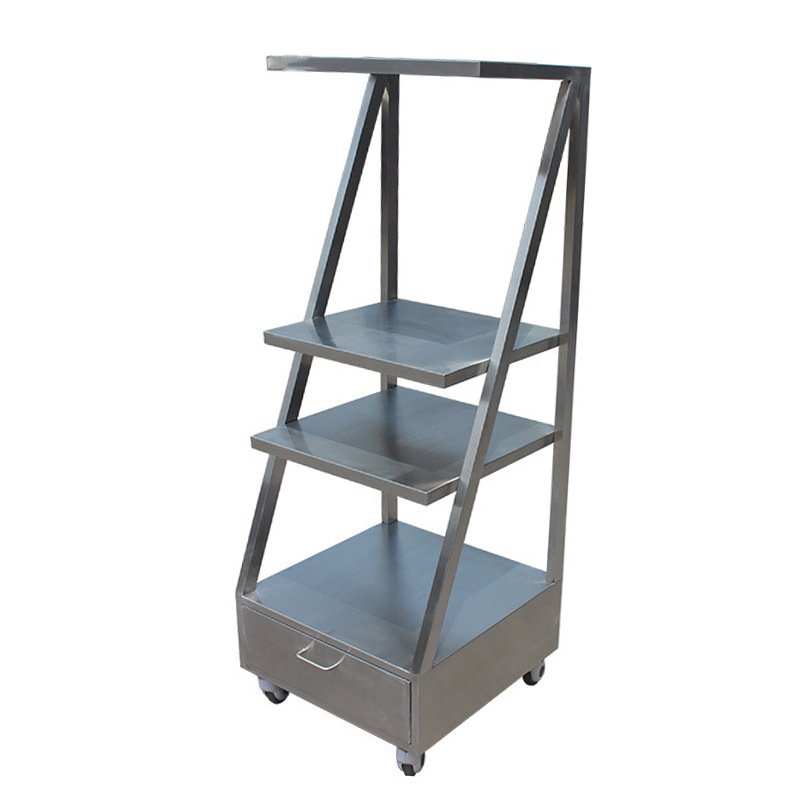 Leshypet Instrument Trolley for Veterinary Stainless Steel Instrument Trolley Animal hospital Instrument Trolley