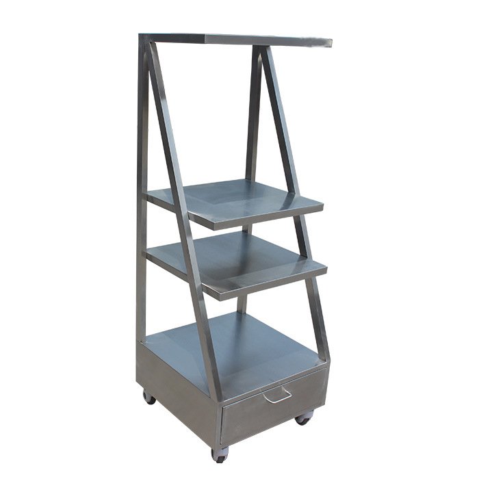 Leshypet Instrument Trolley for Veterinary Stainless Steel Instrument Trolley Animal hospital Instrument Trolley
