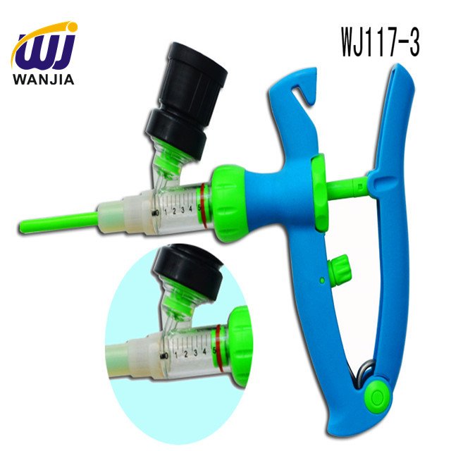 WJ117 2ml veterinary Drenching automatic syringe , veterinary syringe gun, vaccine injection for pig cattle sheep