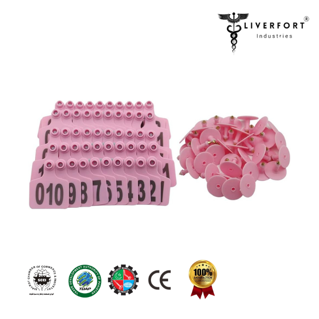 Veterinary Marker Cattle Ear Tags Middle Plastic Livestock Ear Tag for Cow Calf Blank Animal Identification Earring Label Ticket