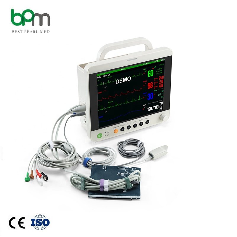 BPM-M1208 TFT EtCo2 Blood Pressure Vital Signs Vet Monitor Multiparameter Veterinary Monitor