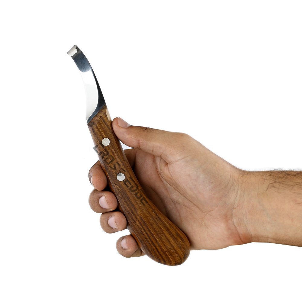 Veterinary Instruments Hoof Knives Professional Farrier Tools Wooden Handle Nonslip Grip Comfortable Horseshoe Grooming